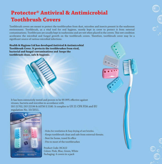 Protector® Antiviral Antibacterial Toothbrush Covers