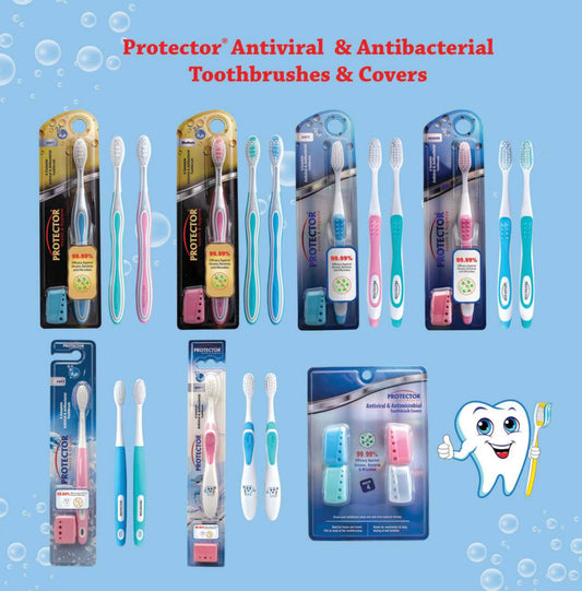 Protector® Antiviral Antibacterial Toothbrush Covers